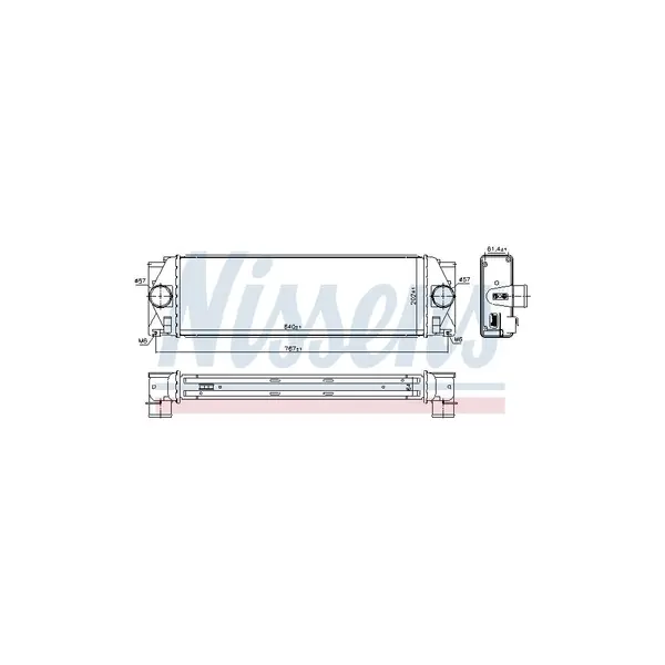 Intercooler, compresor NISSENS 96628