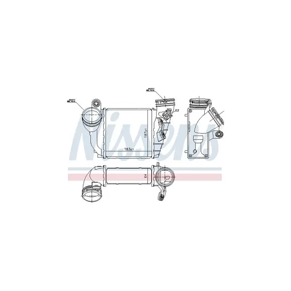 Intercooler, compresor NISSENS 96679