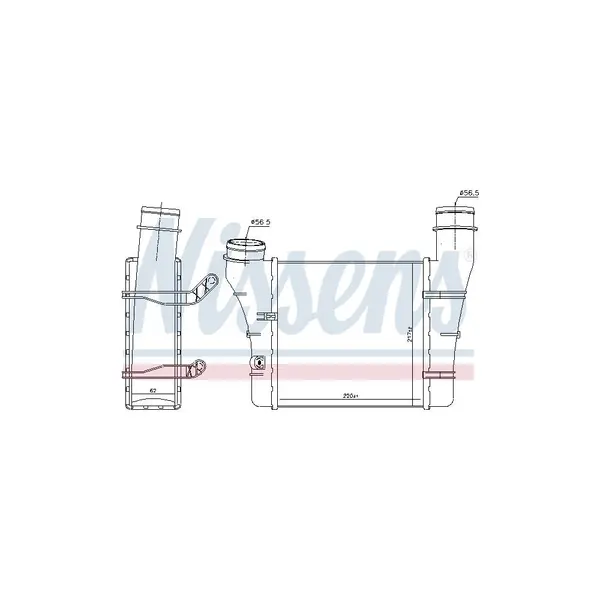 Intercooler, compresor NISSENS 96707