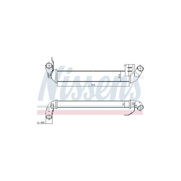 Intercooler, compresor NISSENS 96712