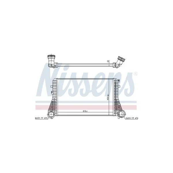 Intercooler, compresor NISSENS 96715