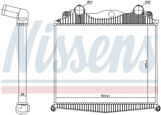 Intercooler, compresor NISSENS 97014