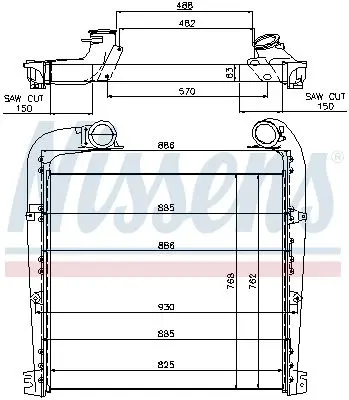 Intercooler, compresor NISSENS 97029