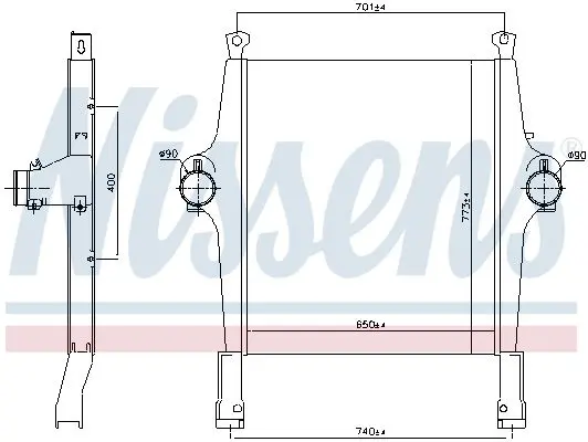 Intercooler, compresor NISSENS 97046