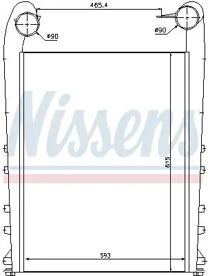 Intercooler, compresor NISSENS 97058