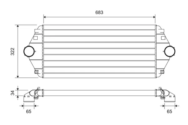 Intercooler, compresor VALEO 816851