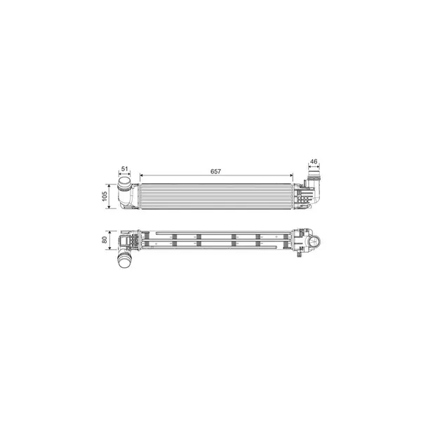 Intercooler, compresor VALEO 818228