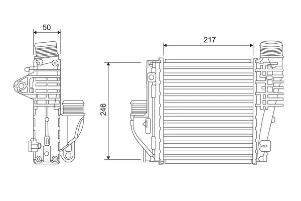 Intercooler, compresor VALEO 818290