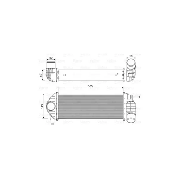 Intercooler, compresor VALEO 818584