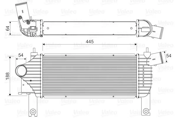 Intercooler, compresor VALEO 818608