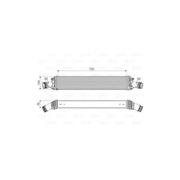 Intercooler, compresor VALEO 818654