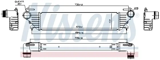 Intercooler FIAT 500L, TIPO 0.9-1.6D dupa 2012