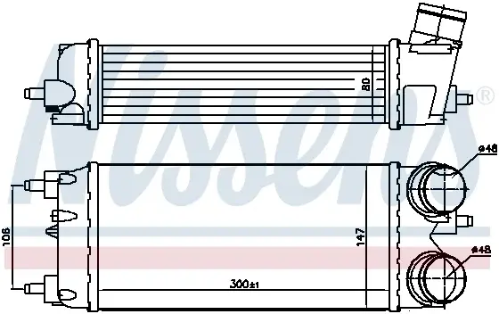 Intercooler FORD B-MAX, ECOSPORT, FIESTA VI, KA+, TOURNEO COURIER B460, TRANSIT COURIER B460 1.5D 1.6D dupa 2010