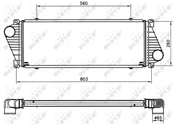 Intercooler MERCEDES SPRINTER 2-T (901, 902), SPRINTER 3-T (903), SPRINTER 4-T (904), SPRINTER 5-T (905), SPRINTER (905); VW LT 28-35 II, LT 28-46 II 2.1D-2.9D dupa 1995