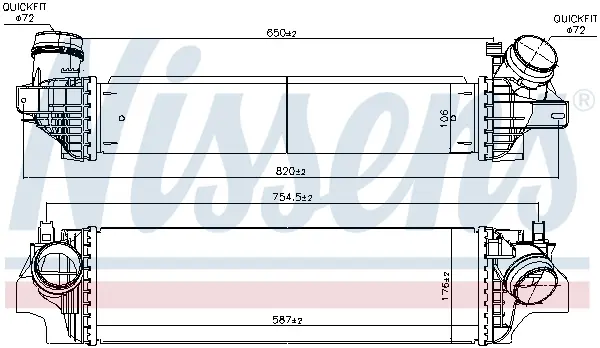 Intercooler potrivit BMW 2 (F45), X1 (F48); MINI (F56), (F57), CLUBMAN (F54), COUNTRYMAN (F60) 2.0 11.13-