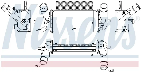 Intercooler potrivit FORD ECOSPORT, FIESTA VII 1.0 10.13-