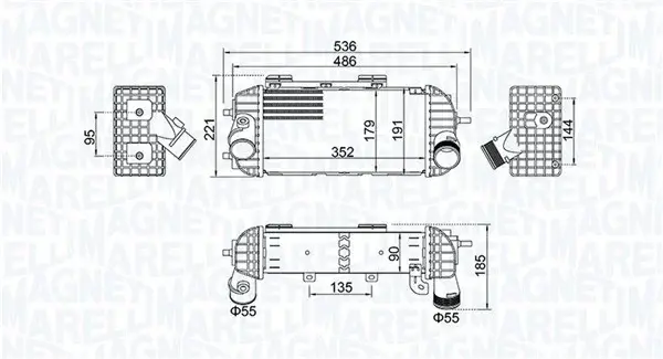 Intercooler potrivit HYUNDAI TUCSON; KIA SPORTAGE IV 2.0D 06.15-09.22