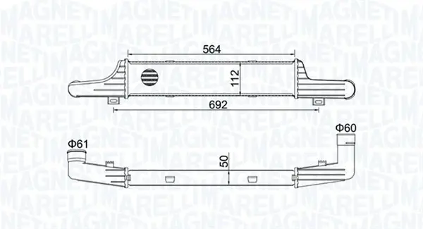 Intercooler potrivit MERCEDES E T-MODEL (S210), E (W210) 2.2D 2.5D 2.9D 03.96-03.03