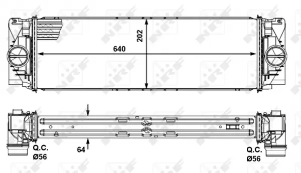 Intercooler potrivit MERCEDES SPRINTER 3,5-T (B906), SPRINTER 3,5-T (B907), SPRINTER 3,5-T (B907, B910), SPRINTER 3-T (B906), SPRINTER 3-T (B907), SPRINTER 3-T (B910, B907) 2.0D 2.2D 3.0D 06.06-