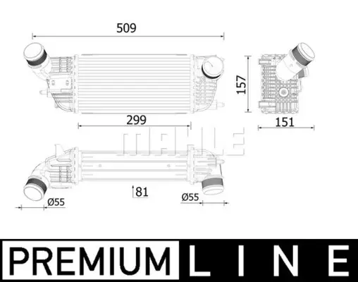 Intercooler potrivit PEUGEOT 508 I 2.0DH 11.10-12.18