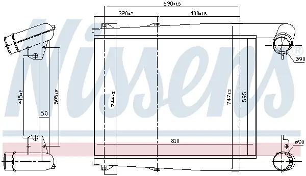 Intercooler potrivit RVI PREMIUM dCi11B 43 dCi11C MIDR06.23.56B 41 01.00-