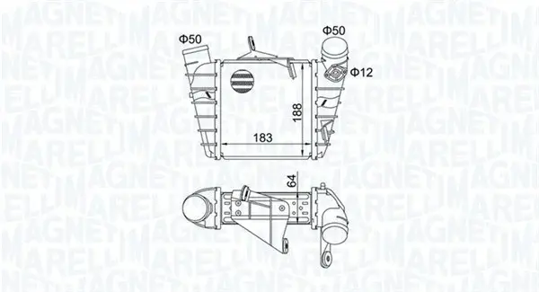 Intercooler potrivit SEAT CORDOBA, IBIZA III; SKODA FABIA I, FABIA I PRAKTIK, FABIA II, ROOMSTER, ROOMSTER PRAKTIK; VW FOX, POLO 1.4D 1.8 1.9D 01.00-03.10