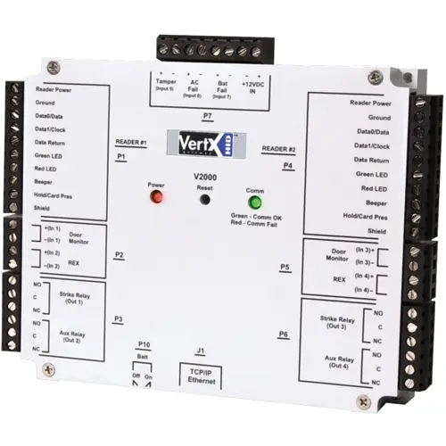 Interfata completa de acces HID 72000XEB0NX V2000, 2 intrari, 12-18 V