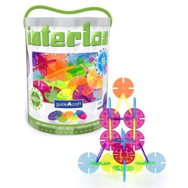Interlox discuri interconectabile, 96 piese, Guidecraft multicolor