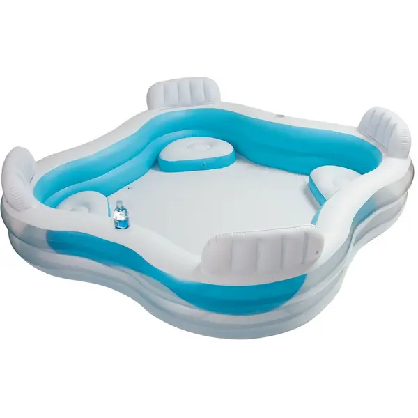 Intex Piscina gonflabila cu zona de relaxare INTEX SWIM CENTER, 229 x 229 x 66 cm