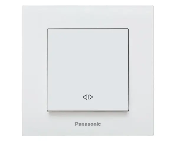 Intrerupator alb cap cruce, cu montaj incastrat, IP 20, Karre Plus Panasonic P-KP1.CR