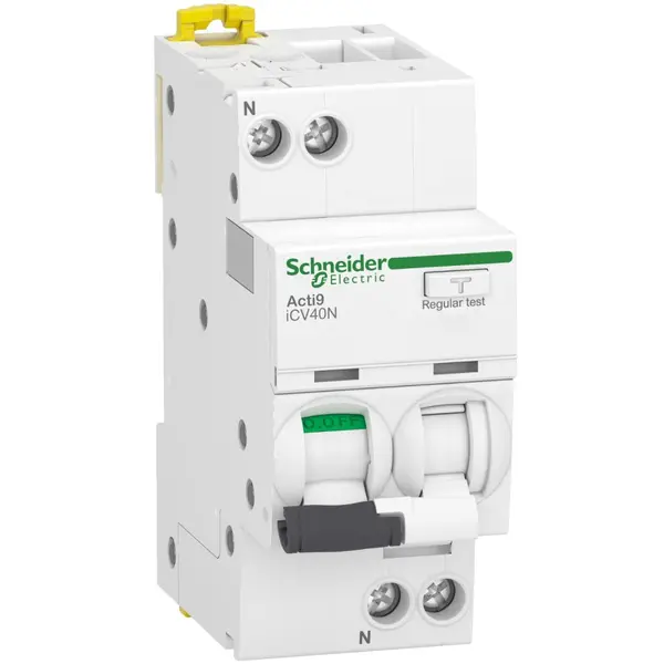 Intrerupator automat cu diferential RCBO Acti9, iCV40N 1P+N 10A/10MA, curba B, tip A Schneider A9DGA610