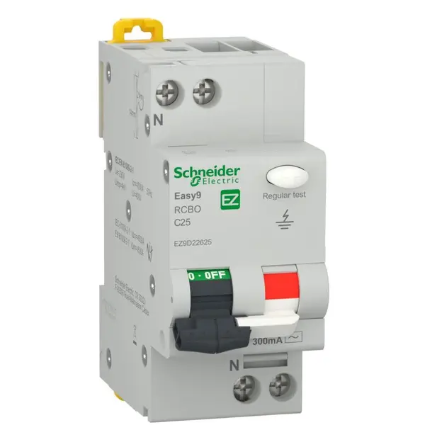 Intrerupator automat diferential RCBO Easy9 1P+N 25A/300mA tip AC Schneider EZ9D22625