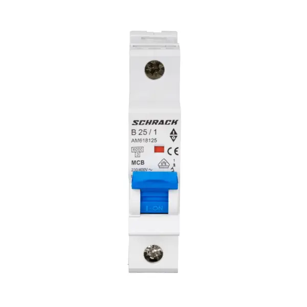 Intrerupator automat modular (MCB) AMPARO, 6kA, B 25A, 1 pol, SCHRACK AM618125