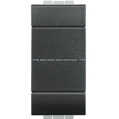 Intrerupator axial 10A 1 modul Bticino Living Light L4051N, antracit