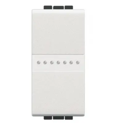 Intrerupator axial cap scara 1 modul Living Light Bticino N4053AN, alb