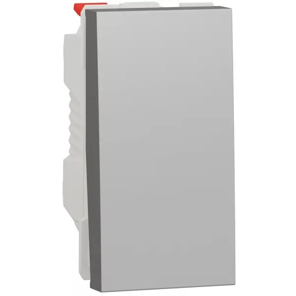 Intrerupator cap scara 10A 1 modul Schneider Noua Unica NU310330, aluminiu