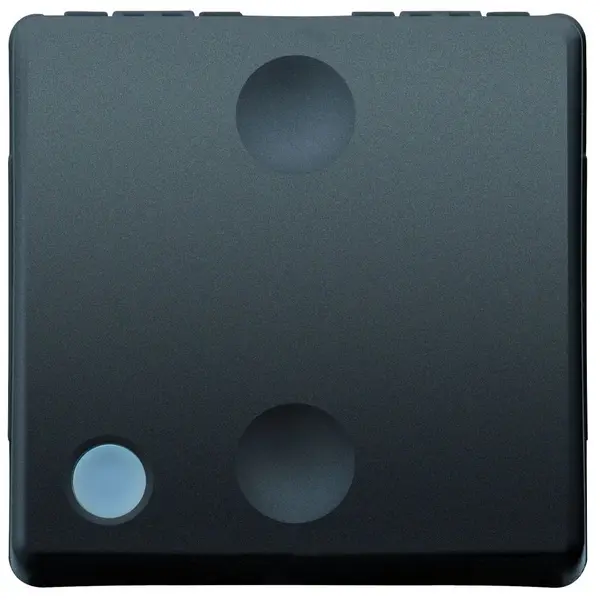 Intrerupator cap scara cu led (neinclus) 2 module Gewiss System GW21589, negru
