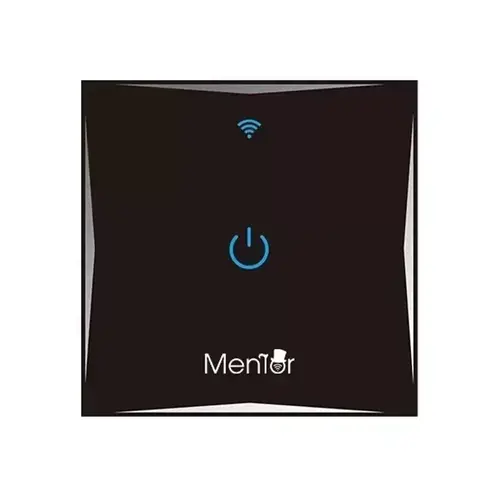 Intrerupator cap scara Smart WiFi Mentor ES046 150W 2.4GHz touch cu nul, sticla securizata