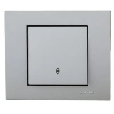 Intrerupator Cap Scara ST Grano Met Ovivo OV00106, 10A, 240V, IP20, argintiu