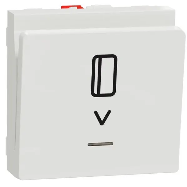 Intrerupator cartela NO/NC 10A 2 module Schneider Noua Unica NU328318, alb