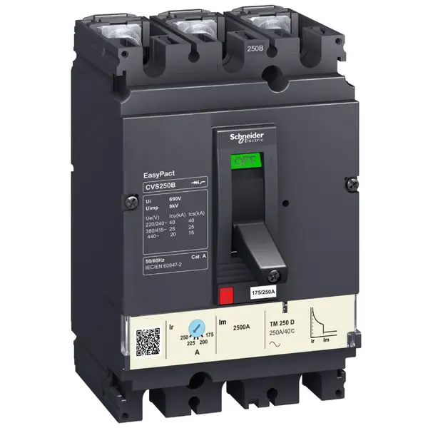 Intrerupator compact cu declansator tip usol Easypact CVS250B 3P 250A Schneider LV525303