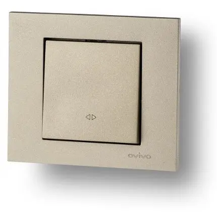 Intrerupator Cruce ST Grano Met Ovivo OV00208, 10A, 250V, IP20, titan