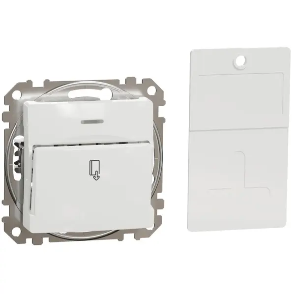 Intrerupator cu cartela Schneider Sedna Design SDD111121, alb