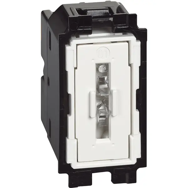 Intrerupator cu revenire 1P(NO) si 1P(NC) iluminabil Bticino Living Now K4034, alb, negru, nisip