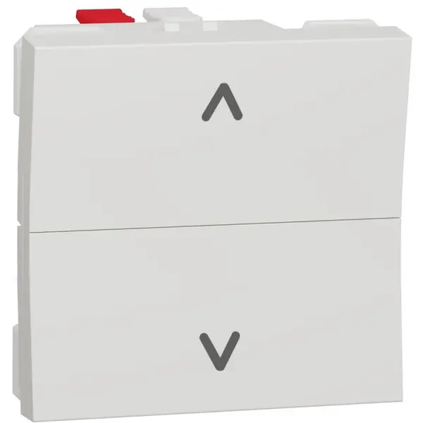Intrerupator cu revenire jaluzele 6A 2 module Schneider Noua Unica NU320718, alb