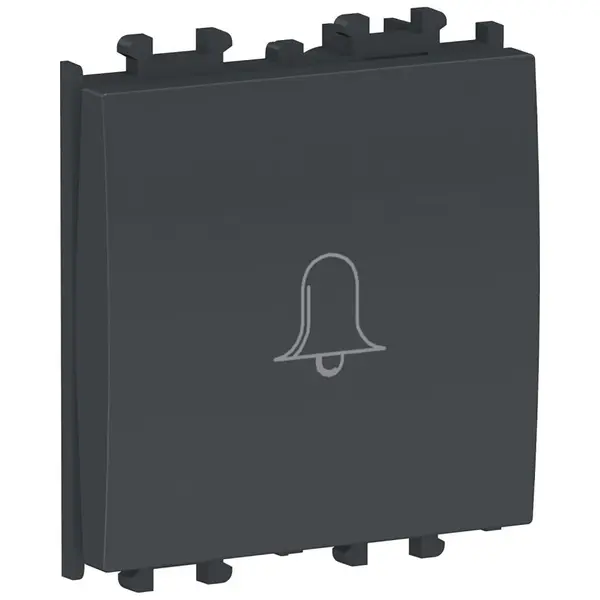 Intrerupator cu revenire, simbol sonerie 2 module Schneider Easy Styl LMR0230003, negru