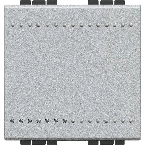 Intrerupator cu revenire (sonerie) 2 module 10A Living Light Bticino NT4005M2A, argintiu
