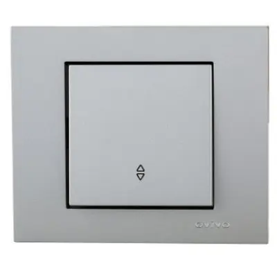 Intrerupator cu Revenire ST Grano Met Ovivo OV00103, 10A, 240V, IP20, argintiu