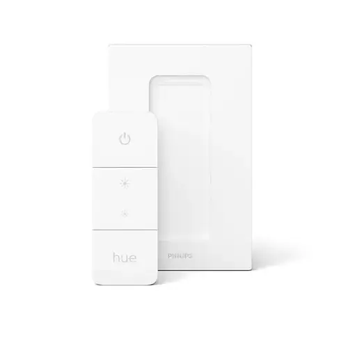 Intrerupator cu variator Philips Hue, Wireless, ZigBee, CR2032, IP20, 2 butoane configurabile, Alb
