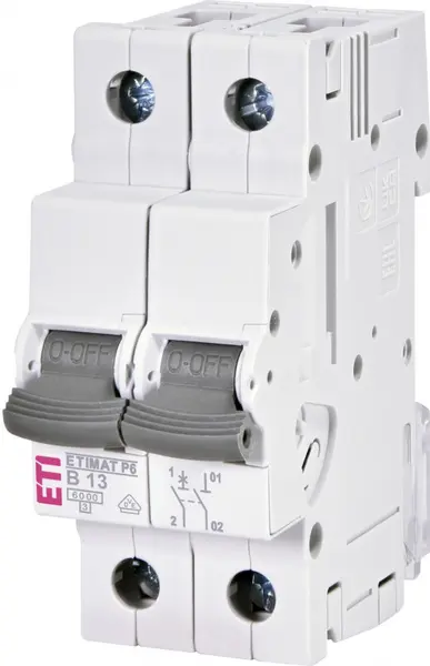 intrerupator de circuit etimat p6 1p+n b13 001900109